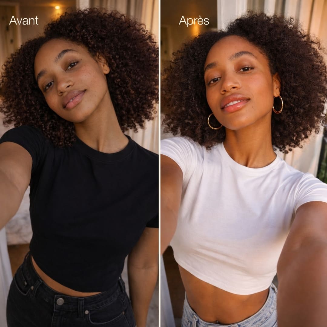 Avant-après ice globes visage Method Skin, peau plus lumineuse et cernes moins marqués Image