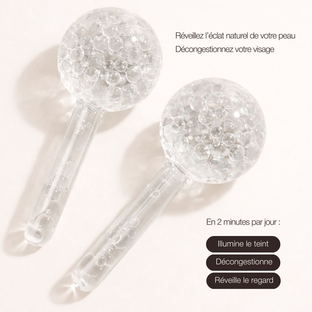 Ice Globes visage Method Skin – massage froid pour décongestionner et illuminer le teint